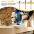 Frandilo 1/4 Inch Set, 3 6 Set (1/16", 1/8", 3/16", 1/4", 5/16", 3/8" 1/4" 1/2" Shank Rabbet Router Bit PCS Rabbeting