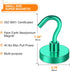 MIKEDE Magnetic Hooks, 40Lbs+ Heavy Duty Magnet Hooks for Cruise Cabins, Super Neodymium Hanging Hooks Strong Magnets with Hook for Fridge, Magnetic Hanger for Grill, Toolbox, Storage(Green, 4 Pack)