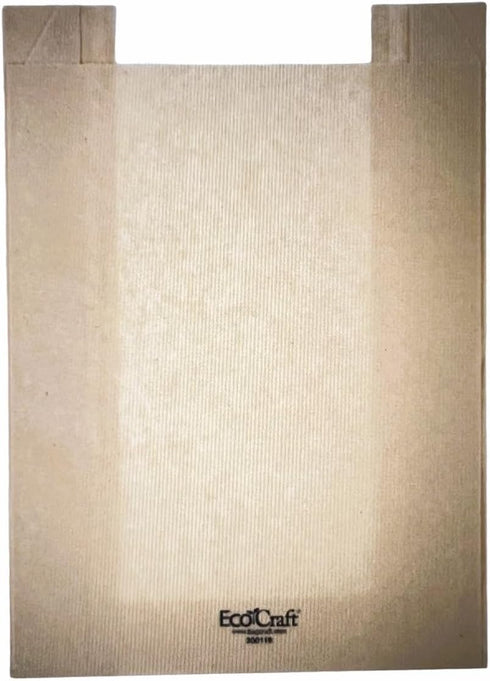 75 Brown Kraft Paper Bakery Bags with Window for Cookies or Pastries, 6 1/2" x 2" x 8 ½" - Bagel - Pastry - Sandwich