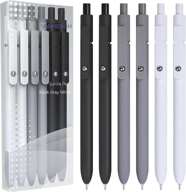 Gel Pens, 0.5MM Black Gel Ink Fine Point Smooth Writing Pens, College Essentials for Journaling Note Taking