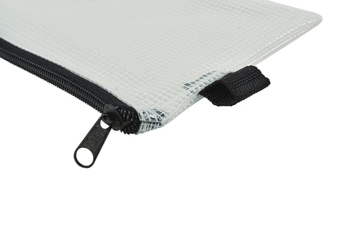 Sax Mesh Tool Case Pouches - 5 x 9 inches, Clear with Black Trim, Pack of 10