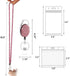 VIQWYIC 2 Pack Retractable ID Badge Holder, Bling Neck Strap Lanyard, Clear Card Holder for Office Workers (Pink&Purple)