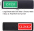 Open Closed Sign for Business Door, Privacy Slide Door Sign Indicator for Storefront, Restroom, Office, Restaurants