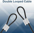 Zelphvt 10 2mm 12 Inch Pcs Stainless Steel Cable with Loops, Vinyl Wire Rope Security Chain Lock Bicycle Security Cable