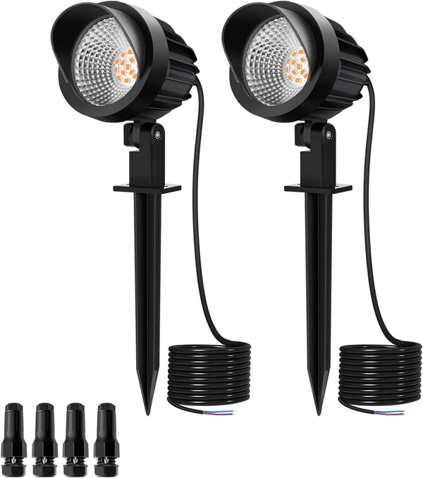 MEIKEE 7W Landscape Lights, Low Voltage LED IP66 Waterproof Outdoor Garden Path Lights for Pathway Wall Tree Decoration