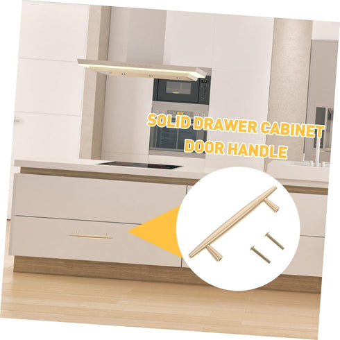 Ipetboom Brass Minimalist Cabinet Pulls Spacing Solid Drawer Handles for Wardrobes Cabinets Bedside Tables Kitchen