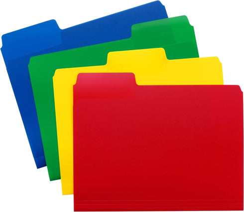 Smead SuperTab File Folder, Oversized 1/3-Cut Tab, Letter Size, Poly, 12 per Pack (10516)