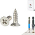 Wood Screws - 120PCS Flat Head Phillips Screws, 304 Stainless Steel with Adjustable Countersink Kit