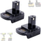 2 Packs Battery Adapter for Ryobi 18V ONE+ Tools, Convert Dewalt 20v & Milwaukee M18 18v Lithium Battery