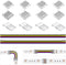 BTF-LIGHTING 6 Pin 12mm Transparent Connector Kit, 8pcs Corner Connector, 4pcs Gapless Solderless, 4pcs 22AWG Wires