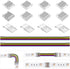 BTF-LIGHTING 6 Pin 12mm Transparent Connector Kit, 8pcs Corner Connector, 4pcs Gapless Solderless, 4pcs 22AWG Wires