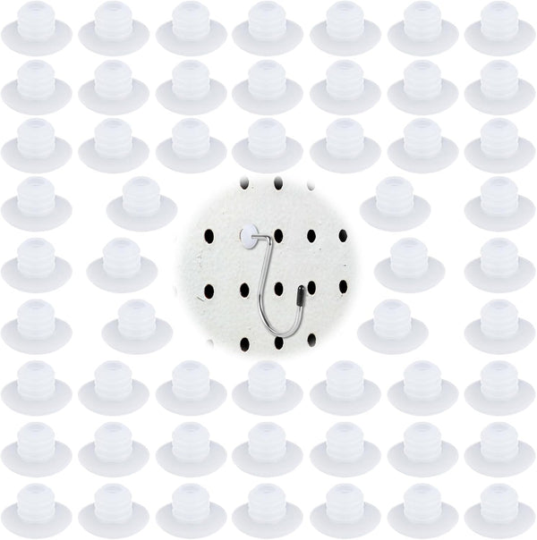 180pcs Pegboard Hook Locks, Stoppers for 1/4in Pegboard Hook Accessories, Tool Organizer Security Locks (Translucent)