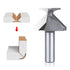 1/2" R18 Seamless HUHAO Shank Woodworking Router Bit, Arc Bending Integrated Milling Cutter Router Bit, Carbide Tip V