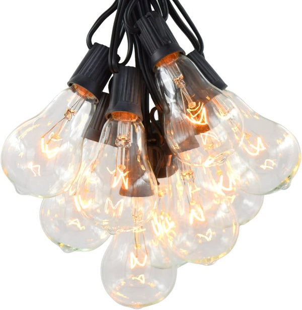 Hometown Evolution, Inc. Vintage Edison Outdoor String Lights (PS50 Clear - Black
