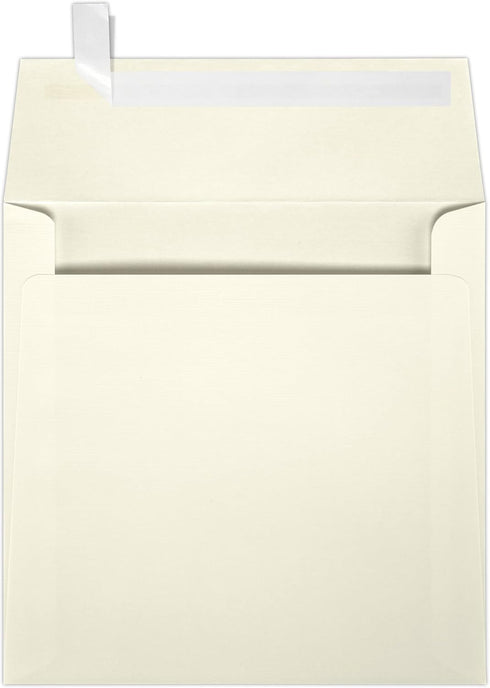 LUXPaper Square Invitation Envelopes | 6" x 6" | Natural Linen | Peel & Press | 80lb. Text | 50 Qty