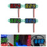 Voltage Tester, Mini Digital Voltmeter Gauge Tester 0.28" 2 Wire DC 4.5V-30V with Blue/Yellow/Red/Green LED Display