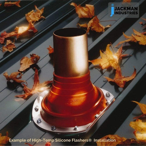 #4 Black EPDM Flexible Roof Jack Pipe Boot, Metal Roofing Pipe Flashing (Pipe OD 3" to 6-1/4") - Made In The USA