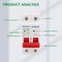 DC Miniature Circuit Breaker DZ47-63Z,500V 2 Poles 10-63A,Work for Battery and Solar PV Systems and Other DC Systems, DIN Rail Mount,DC Disconnect Switch (20A)
