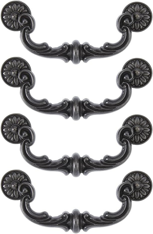 SUPERFINDINGS 4 Sets Vintage Bail Pull Handles 6.5 inch Hole Center Antique