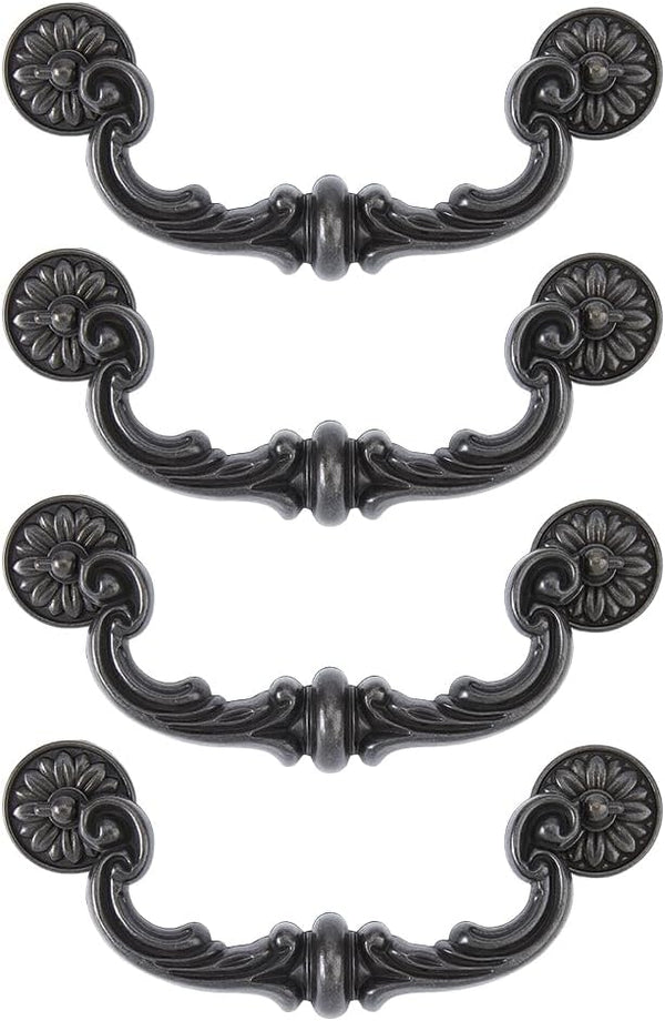 SUPERFINDINGS 4 Sets Vintage Bail Pull Handles 6.5 inch Hole Center Antique