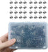Mini Binder Clips, 144 Pack, 5/8 Inch Standard Black, Mini Paper Clips with Plastic Box, Fold Clamp