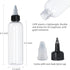 32 Pack 4oz Boston Dispensing Bottles, Empty Round LDPE Plastic Squeeze Dropper Bottles with Twist Top Cap