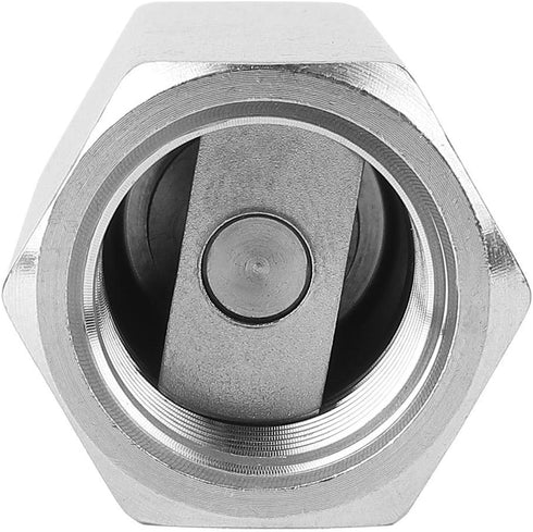 Air Check Valve Stainless Steel Hex BSPP Female Thread One Way Valve for Gas, Oil, Water Pipe Connection