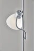 TnLoji 72.2" 3-Way 100W/60W Bulb White Modern Combo Floor Lamp with Adjustable Gooseneck Reading Lamp - Rotary Switch