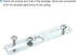 MECCANIXITY Light Fixture Crossbar Kit, 100x20mm Mounting Bracket for Ceiling Light, Silver Tone 3 Set