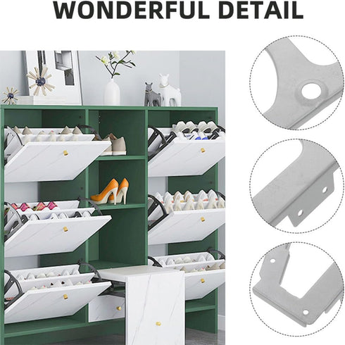 2 OSALADI Pairs Metal Shoe Cabinet Hinges Bracket for Shoe Rack Replacement Single-Layer Flip Frame for Home Storage