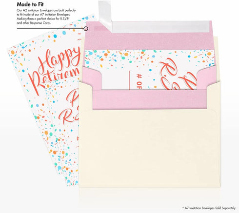 LUXPaper A2 Invitation Envelopes | 4 3/8" x 5 3/4" | 50 Qty - Rose Quartz Metallic | 80lb. Text