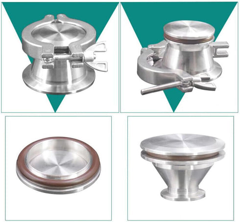WYLWLS 2PS KF16 16 (KF-16) Blank,Vacuum Fittings,Vacuum Flange Plate,KF Tri Clamp Blank Stud or Blind Cap,End Caps