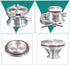 WYLWLS 2PS KF16 16 (KF-16) Blank,Vacuum Fittings,Vacuum Flange Plate,KF Tri Clamp Blank Stud or Blind Cap,End Caps