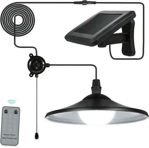 Lixada Solar Pendant Light Outdoor Indoor Hanging Light LED Shed Light Waterproof