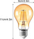 A60 LED Bulb 6W Edison Vintage Light Bulbs 60 Watt Equivalent Dimmable E26 Base Light Warm Yellow 2200K Bulb 600 Lumen Amber Glass Antique Globe Light Bulb for Home Lighting, AC 110V, 6 Pack by MaoTopCom