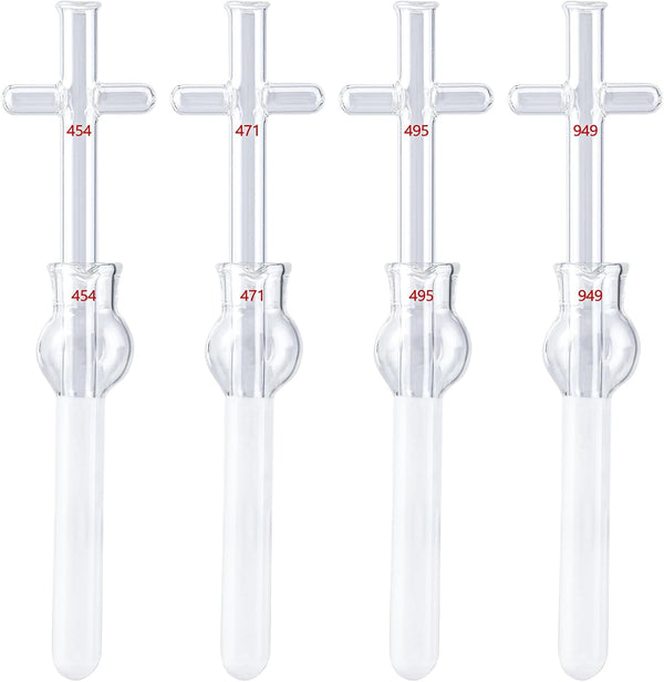4E's USA Tissue Grinder 10mL Glass Set of 4, Borosilicate Glass Homogenizer Lab Mortar Pestle with Pestle