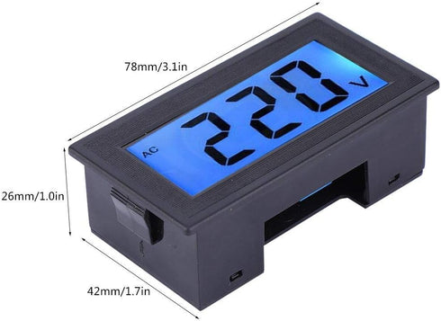 YB5135DB AC80-500V Two Wires Mini Digital Voltmeter Panel with LCD Display, Voltage Monitor Tester Gauge