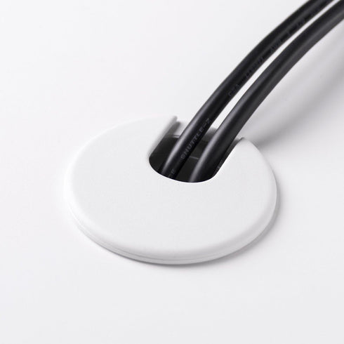 10 Pack 2 Inch White Desk Grommet for Wires and Cords - Plastic