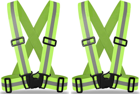 ZOJO Kids Reflective Vest 2pcs, Lightweight Adjustable for Running and Cycling
