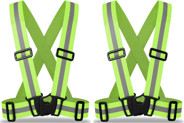 ZOJO Kids Reflective Vest 2pcs, Lightweight Adjustable for Running and Cycling