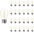 Jslinter S14 LED Bulbs, 25-Pack, 1W Energy-Efficient Outdoor String Lights, 2700K Warm White, E26 Base, Waterproof