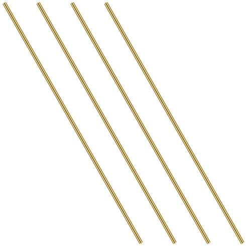 Favordrory 4PCS Brass Round Rod, 3/16 Inch Diameter, 14 Inches Length