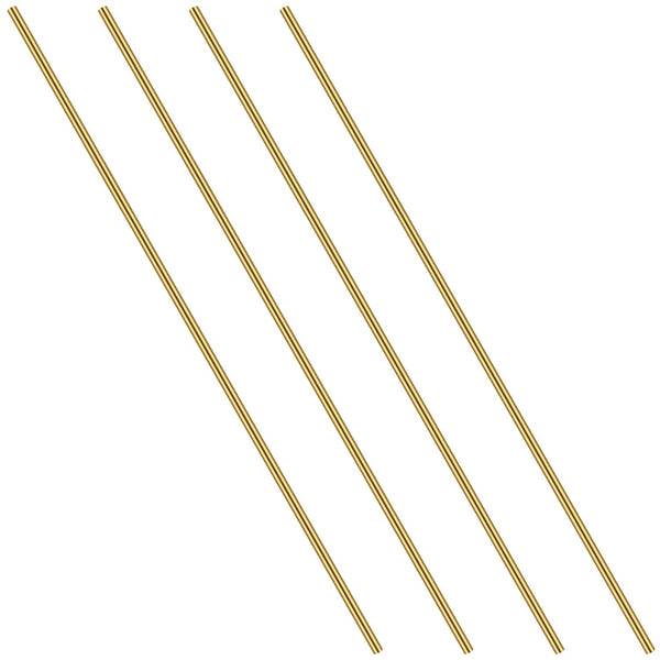 Favordrory 4PCS Brass Round Rod, 3/16 Inch Diameter, 14 Inches Length