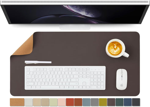 Cork Desk Mat - Dual-Sided Desk Pad for Office and Home -