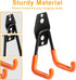 KURUI Heavy Duty Garage Hooks, 2 Pack Small Wall Mount Storage Hooks for Ladder, Tool