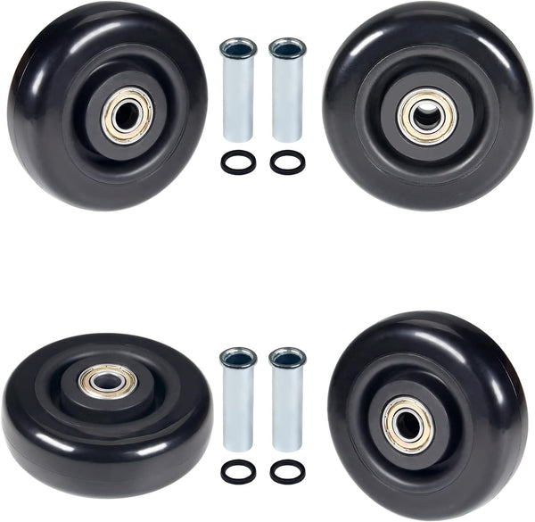 4" x 1.26" Push Cart Wheels PU Caster Wheel Workbech Wheels, Grocery