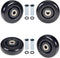 4" x 1.26" Push Cart Wheels PU Caster Wheel Workbech Wheels, Grocery