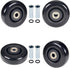 4" x 1.26" Push Cart Wheels PU Caster Wheel Workbech Wheels, Grocery
