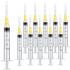 100 Pack 2.5ml 25Ga Plastic Syringe with Measurement, Disposable Individually Wrapped for Scientific Labs