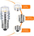 MECCANIXITY 3V/0.12A E10 Mini LED Light Bulbs, 2Pcs Miniature Screw Bulbs for Scientific Experiment Lighting